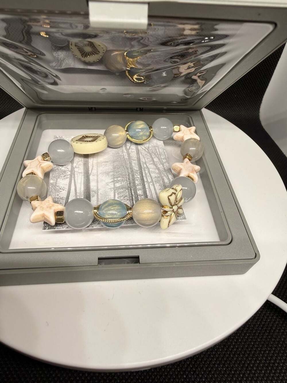 Taylor Swift Celestial Saturn Star Beaded Stretch Bracelet